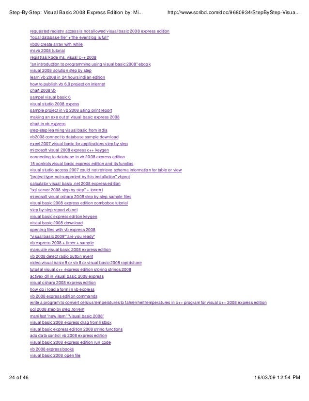 visual basic express edition 2008 keygen crack